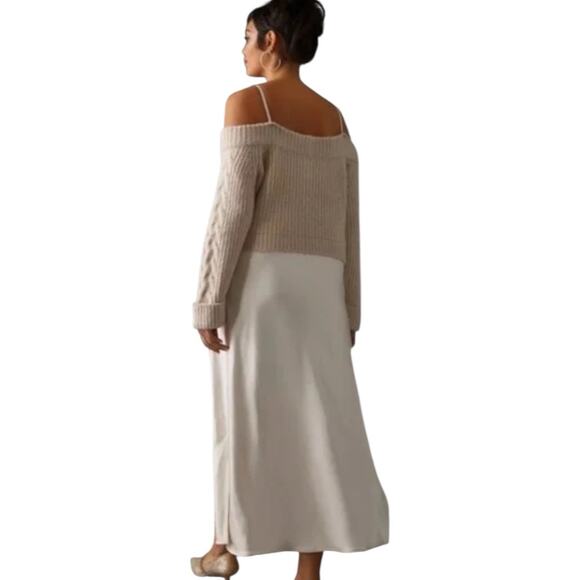 Anthropologie Mare Mare Sweater Slip Dress Cream Size XS - Picture 8 of 16